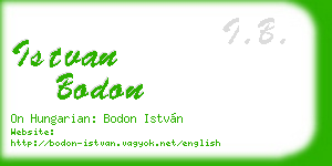 istvan bodon business card